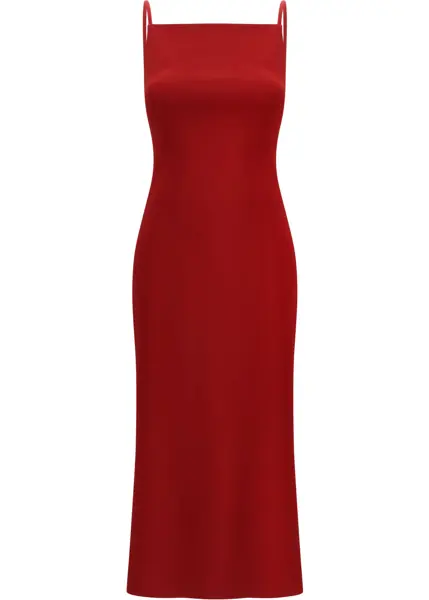 Rochii Givenchy Midi Dress with draped back DARK RED Femei (BM 19717229) 1