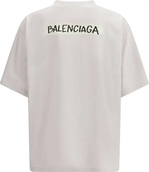 Tricouri Balenciaga Crewneck T-shirt DIRTY WHITE Barbati (BM 19717235) 2