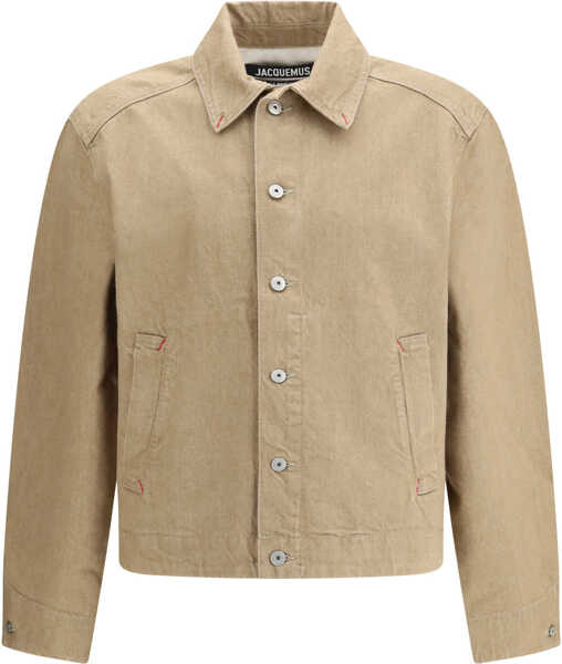 Jachete JACQUEMUS Mirada de-Nmes denim Jacket BEIGE Barbati (BM 19717247) 1