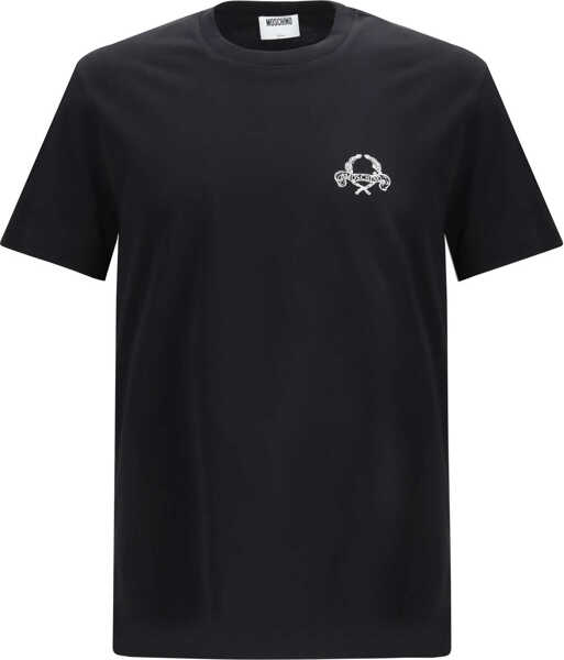 Tricouri Moschino Laurel Crown Logo T-shirt FANTASIA NERO Barbati (BM 19717250) 1