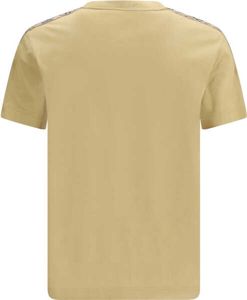 Tricouri Burberry T-shirt with Check trims FLAX Barbati (BM 19717256) 2