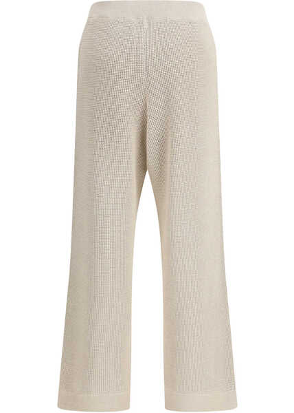Pantaloni casual Brunello Cucinelli Straight-leg Trousers AVENABEIGE Femei (BM 19717259) 2