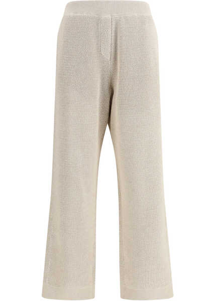 Pantaloni casual Brunello Cucinelli Straight-leg Trousers AVENABEIGE Femei (BM 19717259) 1