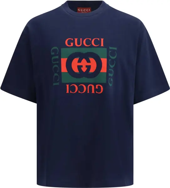 Tricouri Gucci Cotton jersey T-shirt NAVY/MC Barbati (BM 19717280) 1