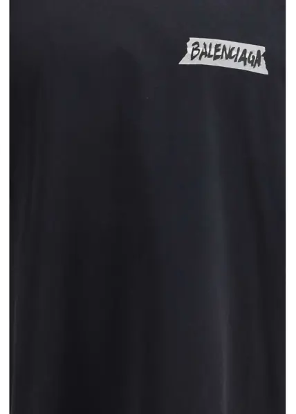 Tricouri Balenciaga Crewneck T-shirt FADED WASHED BLACK Barbati (BM 19717286) 3