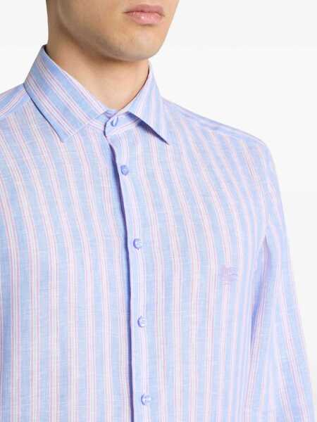 Camasi casual ETRO Striped linen Shirt S9880 Barbati (BM 19717289) 4
