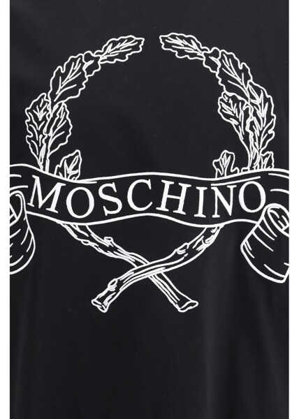 Tricouri Moschino Maxi Laurel Crown Embroidery T-shirt FANTASIA NERO Barbati (BM 19717292) 3