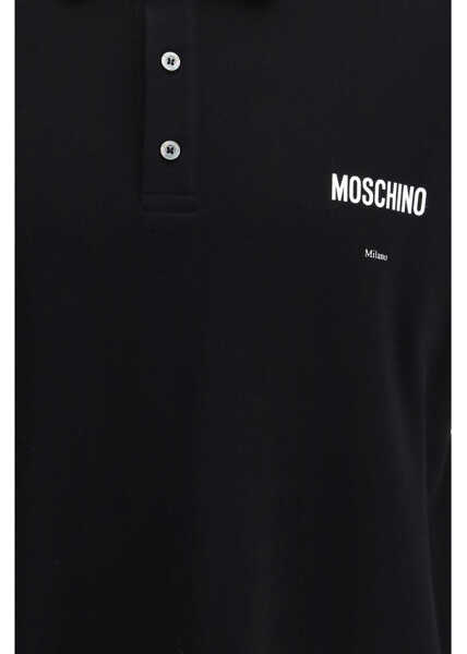 Tricouri Polo Moschino Cotton Polo Shirt FANTASIA NERO Barbati (BM 19717295) 3