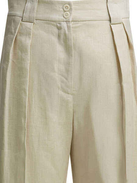 Pantaloni casual INES DE LA FRESSANGE Trousers Beige Femei (BM 19717302) 4
