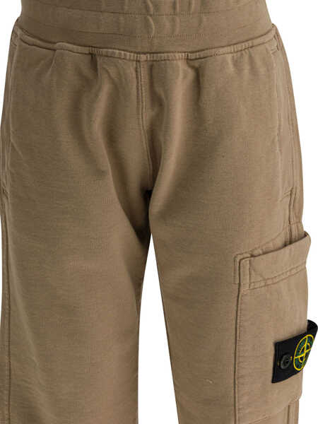 Pantaloni casual Stone Island Junior Trousers Brown Baieti (BM 19717332) 3