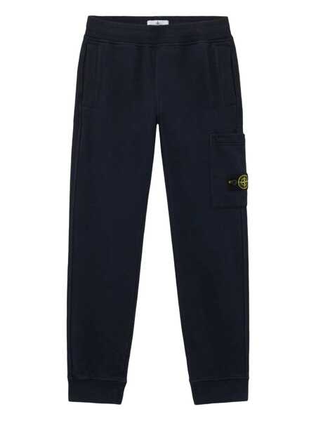 Pantaloni casual Stone Island Junior Trousers Black Baieti (BM 19717335) 1