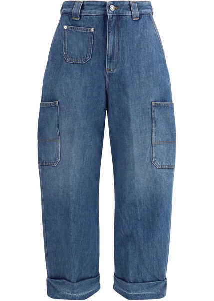 Pantaloni casual Givenchy Cocoon cargo Jeans MEDIUM BLUE Femei (BM 19717745) 1