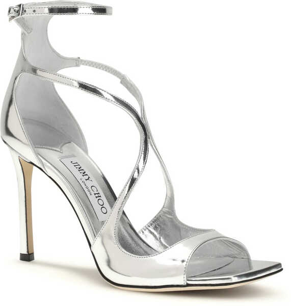 Sandale Jimmy Choo Azia 95 patent leather Sandals SILVER Femei (BM 19717760) 2