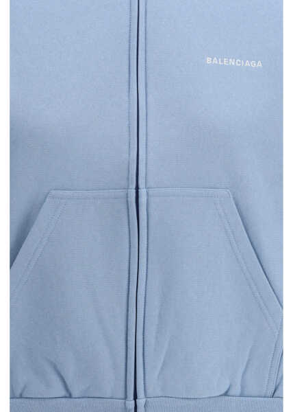 Bluze de trening Balenciaga Back zip-up Hoodie LIGHT BLUE/WHITE Femei (BM 19717793) 3