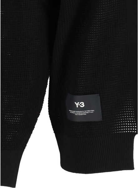 Pulovere Y-3 Logo Knit Sweater BLACK/CWHITE Barbati (BM 19717805) 3