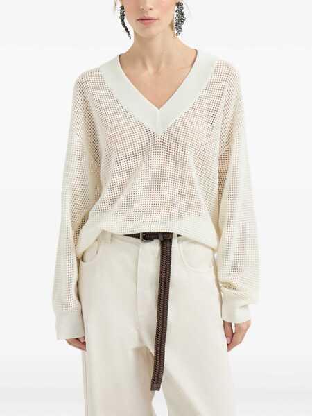 Pulovere Brunello Cucinelli Cashmere net Sweater PANAMANEBBIA Femei (BM 19717808) 4