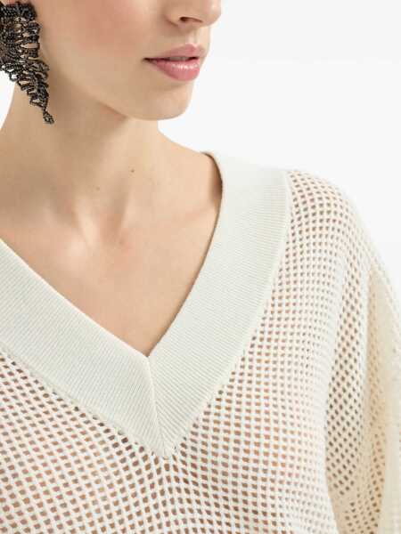 Pulovere Brunello Cucinelli Cashmere net Sweater PANAMANEBBIA Femei (BM 19717808) 5