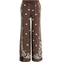Pantaloni casual Embroidered Trousers Femei