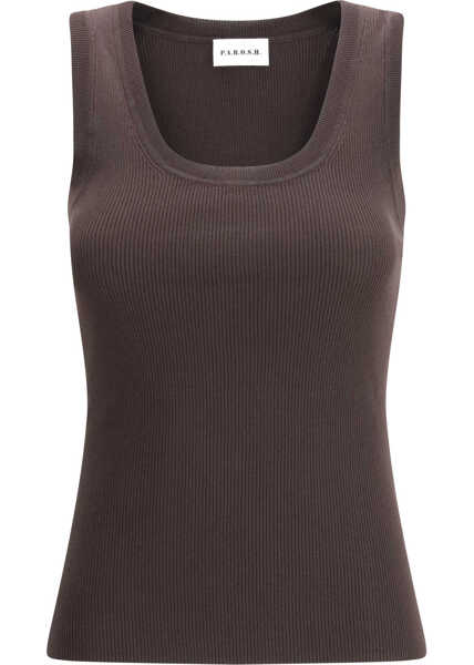 Pulovere casual P.A.R.O.S.H. Ribbed tank Top TESTA DI MORO Femei (BM 19717820) 1