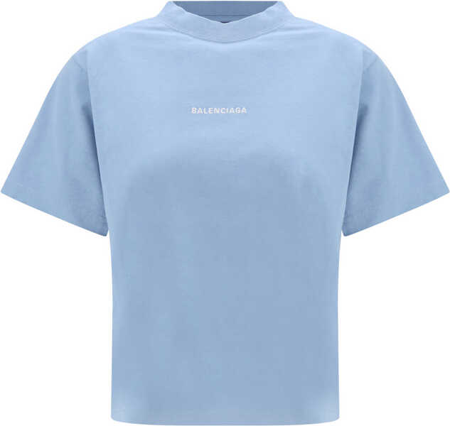 Tricouri Balenciaga Back T-shirt LIGHT BLUE/WHITE Femei (BM 19717841) 1