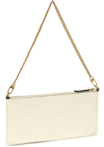 Genti de umar Pinko Leather Shoulder Bag BIANCO SETA-ANTIQUE GOLD Femei (BM 19717856) 3