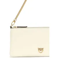 Genti de umar Dama - Genti de umar Pinko Leather Shoulder Bag BIANCO SETA-ANTIQUE GOLD Femei (BM 19717856) - B-mall.ro