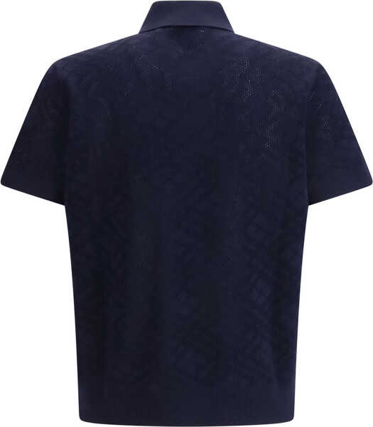 Tricouri Polo Burberry Check wool Polo SILHOUETTE BLUE Barbati (BM 19717865) 2