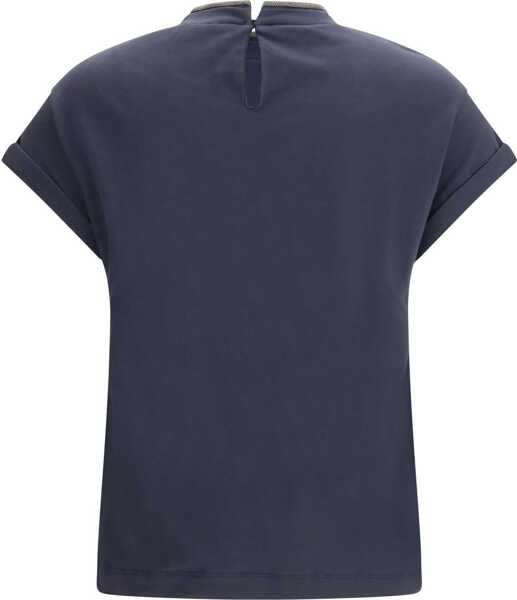 Tricouri Brunello Cucinelli Cotton T-Shirt ABISSO Femei (BM 19717868) 2