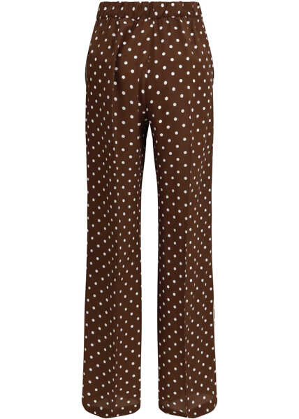 Pantaloni casual P.A.R.O.S.H. Polka-dot Trousers FANTASIA MARRONE Femei (BM 19717871) 2