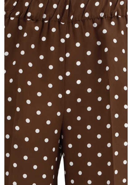 Pantaloni casual P.A.R.O.S.H. Polka-dot Trousers FANTASIA MARRONE Femei (BM 19717871) 3