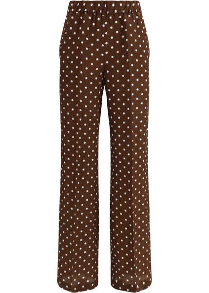 Pantaloni casual P.A.R.O.S.H. Polka-dot Trousers FANTASIA MARRONE Femei (BM 19717871) 1