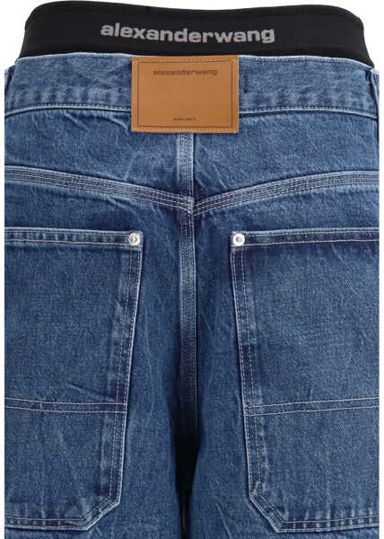 Blugi Alexander Wang Prestyled mid-rise Jeans DEEP BLUE Femei (BM 19717877) 3