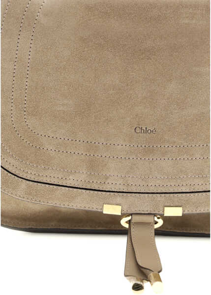 Genti de umar Chloe Marcie suede leather Shoulder Bag BOYISH BROWN Femei (BM 19717907) 4