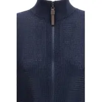 Pulovere Brunello Cucinelli Dama - Pulovere casual Brunello Cucinelli Cotton enhanced with all-over lurex detailing Cardigan ABISSONERO/BLU Femei (BM 19717934) - B-mall.ro