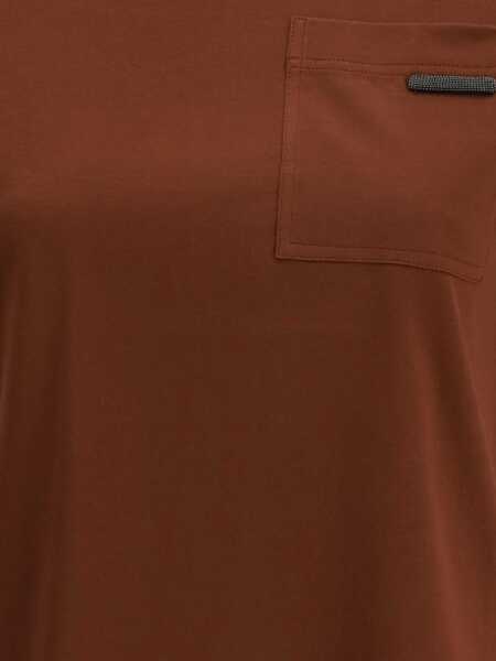 Tricouri Brunello Cucinelli Cotton T-shirt MULBERRY Femei (BM 19717937) 4