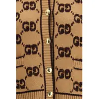 Pulovere Dama - Cardigane Gucci Wool Cardigan CAMEL/BROWN Femei (BM 19717943) - B-mall.ro