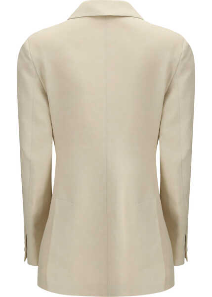 Sacouri P.A.R.O.S.H. Double-breasted Blazer in a ribbed fabric SABBIA Femei (BM 19717967) 2