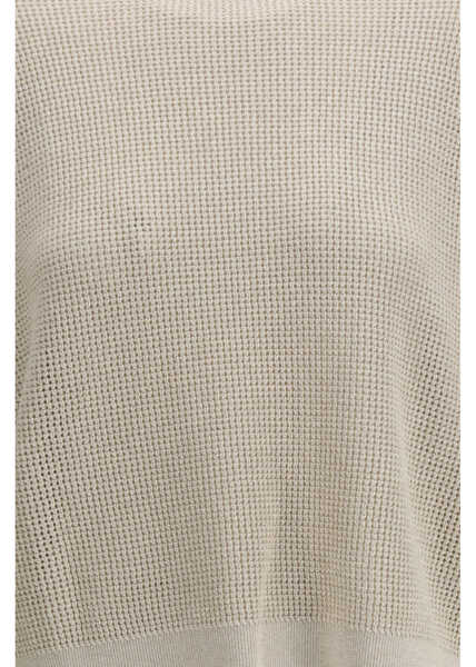 Pulovere casual Brunello Cucinelli Crewneck Sweater AVENABEIGE Femei (BM 19717970) 3