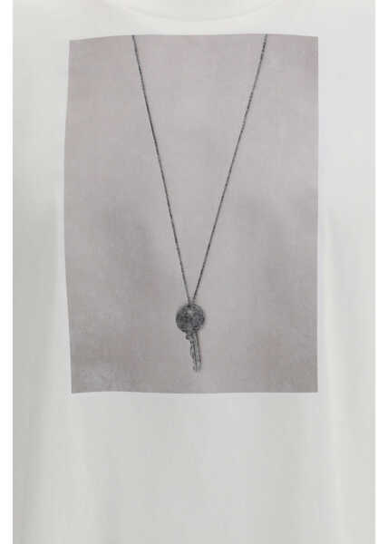 Tricouri MM6 Maison Margiela T-shirt with a digitally inspired key print on the chest OFF WHITE Barbati (BM 19717988) 3