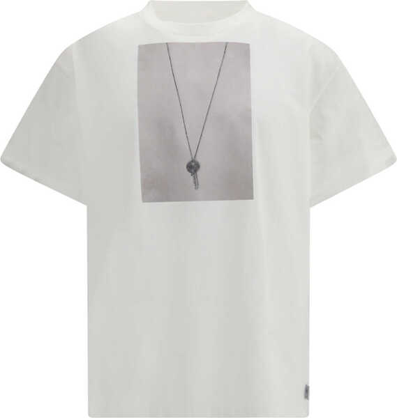 Tricouri MM6 Maison Margiela T-shirt with a digitally inspired key print on the chest OFF WHITE Barbati (BM 19717988) 1