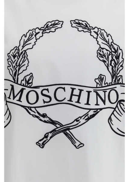 Tricouri Moschino Maxi Laurel Crown Embroidery T-shirt FANTASIA BIANCO Barbati (BM 19718000) 3