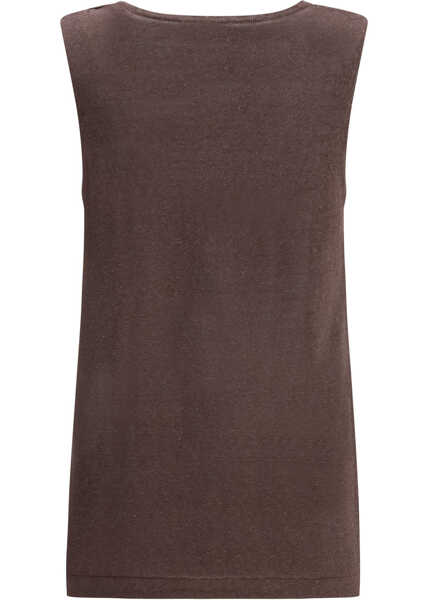 Pulovere casual P.A.R.O.S.H. Crew-neck tank Top TESTA DI MORO Femei (BM 19718012) 2