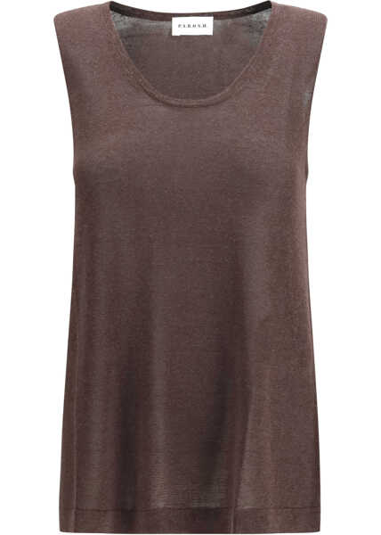 Pulovere casual P.A.R.O.S.H. Crew-neck tank Top TESTA DI MORO Femei (BM 19718012) 1