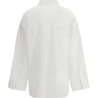 Camasi Dama - Camasi casual Balenciaga Lace-up cotton Shirt WHITE Femei (BM 19718018) - B-mall.ro