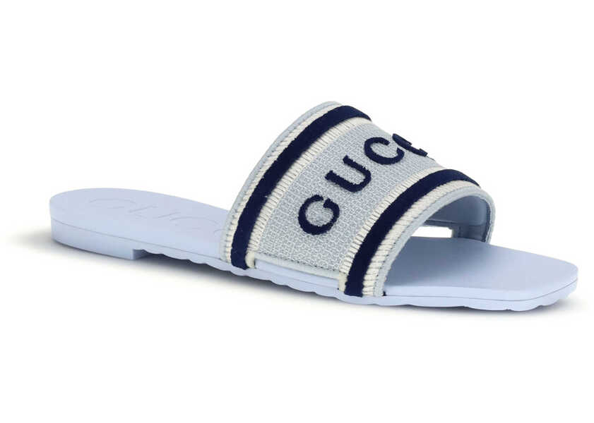 Sandale Gucci WLUNA SLIDE RUBBER&FABRIC PO.LT.B/P.LT.B-BL-NI Femei (BM 19718033) 2