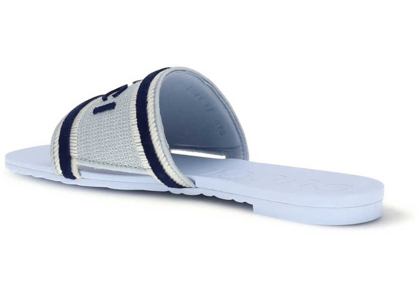 Sandale Gucci WLUNA SLIDE RUBBER&FABRIC PO.LT.B/P.LT.B-BL-NI Femei (BM 19718033) 3