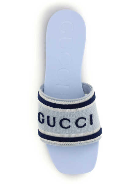 Sandale Gucci WLUNA SLIDE RUBBER&FABRIC PO.LT.B/P.LT.B-BL-NI Femei (BM 19718033) 4
