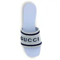 Sandale Dama - Sandale Gucci WLUNA SLIDE RUBBER&FABRIC PO.LT.B/P.LT.B-BL-NI Femei (BM 19718033) - B-mall.ro