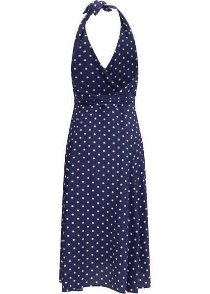 Rochii P.A.R.O.S.H. Polka-dot silk Dress FANTASIA BLUE Femei (BM 19718039) 2