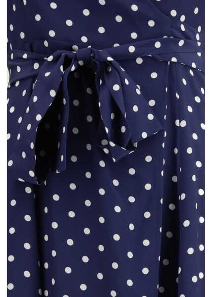 Rochii P.A.R.O.S.H. Polka-dot silk Dress FANTASIA BLUE Femei (BM 19718039) 3